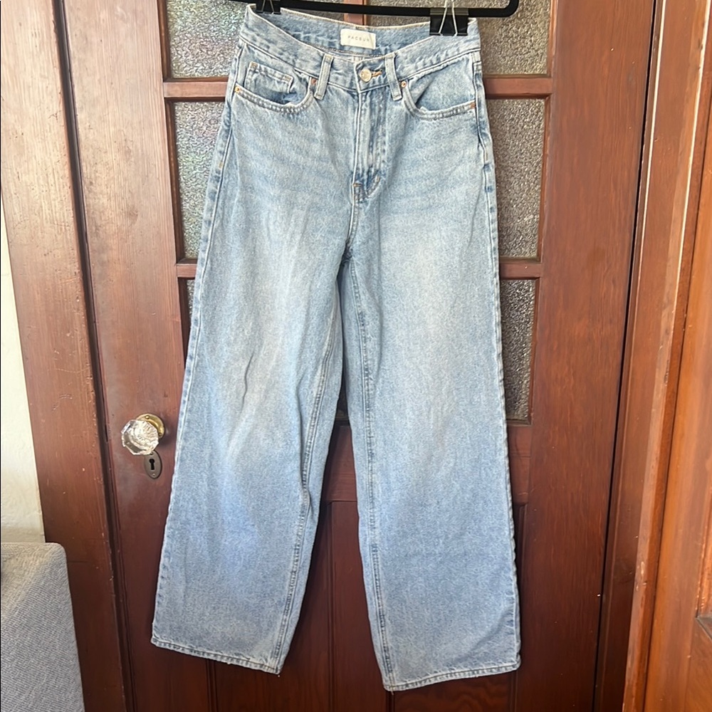 PacSun Blue Flare Wide Leg Jeans High-Rise